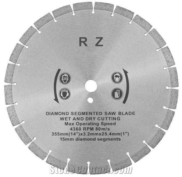 14" Diamond Saw Blade for Concrete/ Bricks/Tiles Cutting
