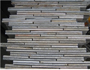 Yellow Slate Linear Strips Mosaic