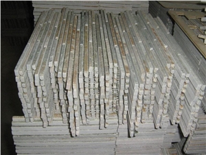 Yellow Slate Linear Strips Mosaic