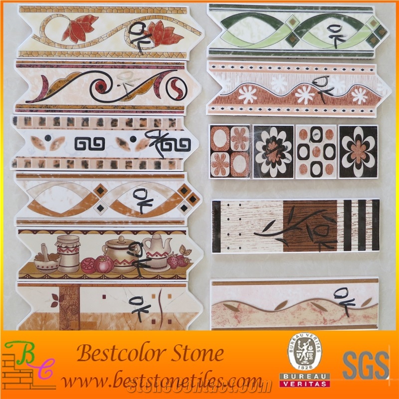 Ceramic Border Tiles, 8x25cm Ceramic Wall Border Tiles
