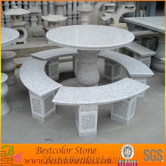 Garden Table Chairs Benches, G633 Exterior Tables, G633 Granite Benches