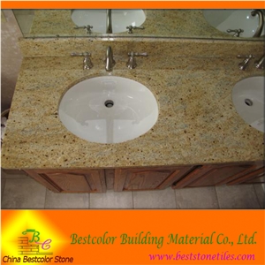 Giallo Santa Cecilia Granite Topazic Imperial / Giallo Sfreal / Vanity Top with Cabinet