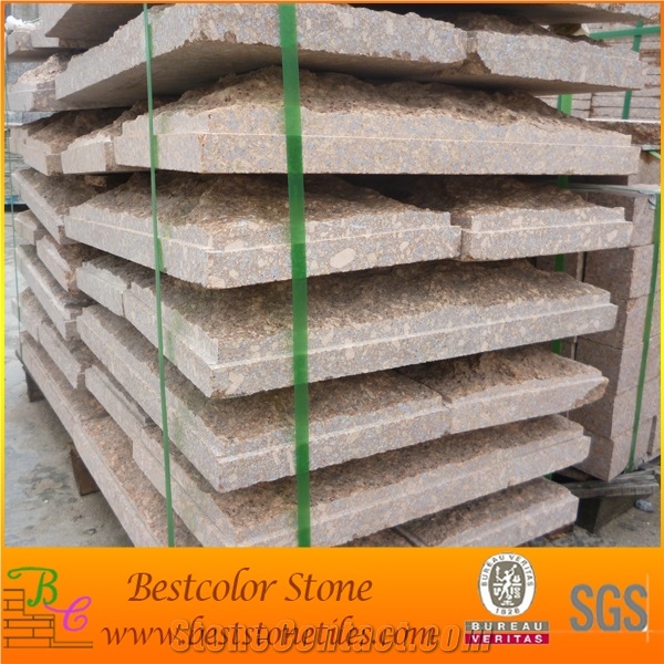 Jiangxi Red Granite Mushroom Stone Wall Cladding Panels