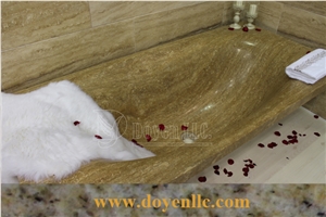 Beige Travertino Romano Bathtub & Walling Tile,Travertino Romano Travertine Bathtubs