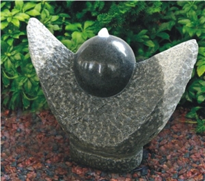 Certification Landscape Stone,Red Granite Ball Fountain