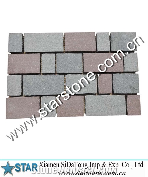 Red Granite Flamed Cobble Stone