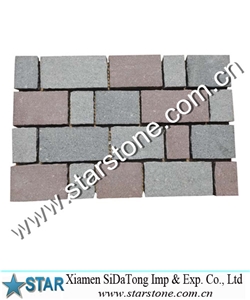 Red Granite Flamed Cobble Stone