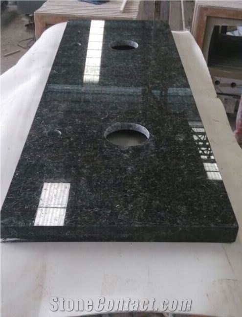 China Butterfly Green Granite Bathroom Countertops