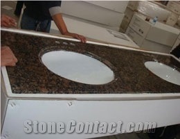 Natural Black Granite Bathroom Countertops