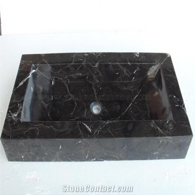 Pearl Nice Sink Black Marble Square Sinks