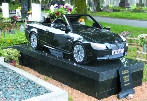 European Style Car Shape Hebei Black Granite Monument & Tombstone