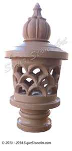 Lamp, Lanterns, Lanterns Suplier, Jodhpur Pink Sandstone Lanterns, Post Lamps, Stone Post Lamps, Garden Lamps, Night Lamps