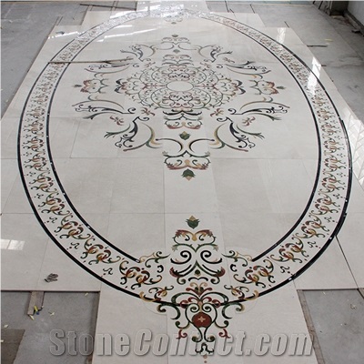 Wellest Customized Water Jet Marble Medallion,Honeycomb,Interior Flooring Mosaic,Stone Pattern