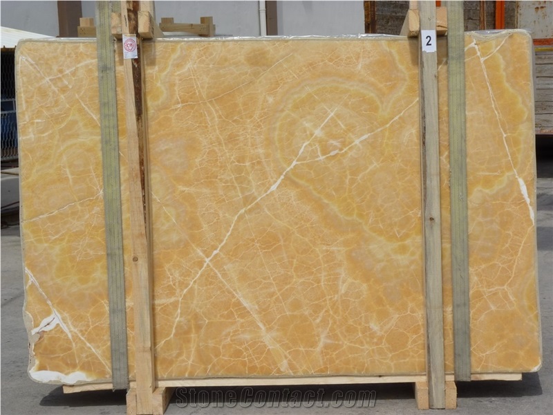 Orange Onyx Slabs , Turkey Yellow Onyx