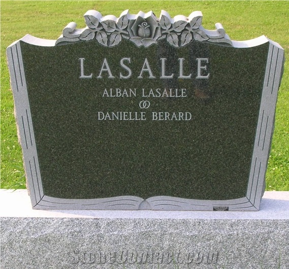 Hand Made Black Tombstone, Shanxi Black Granite Headstone