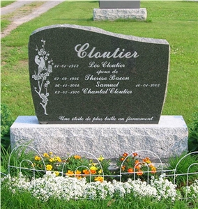 Hand Made Black Tombstone, Shanxi Black Granite Headstone