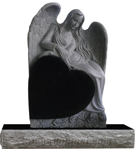 High Quality Gravestone in China Hebei Black Granite
