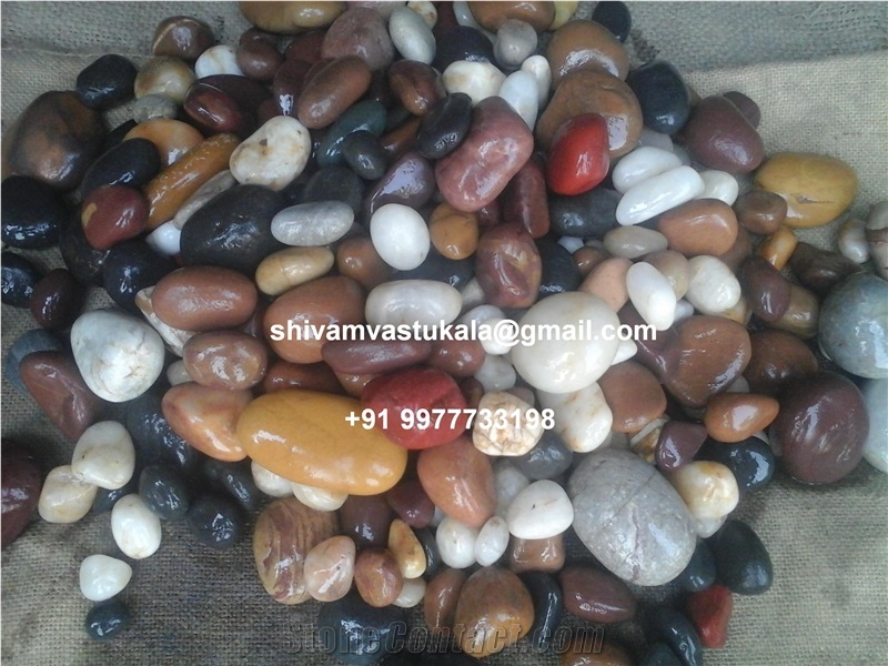 Pebble and Cobble Stone in River Stone