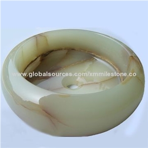 Green Onyx Sink with Different Veins, Small Quantity Order is Welcomed Green Onyx Sink with Different Veins, Small Quantity Order is Welcomed
