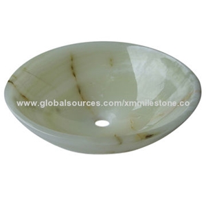 Green Onyx Sink with Different Veins, Small Quantity Order is Welcomed