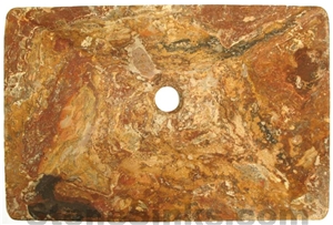 Thin Travertine Vessel Sink