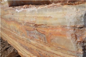 Multi Color Onyx Block, Wooden Onyx Block