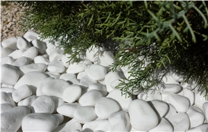 Santorini White Premium Marble Pebbles