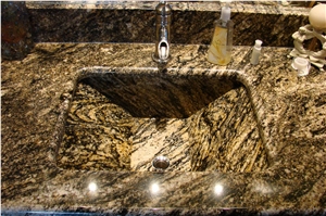 Magma Gold Granite Vanitytop Magma Gold Granite Vanitytop