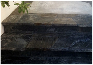 Mexico Black Slate Deck Steps