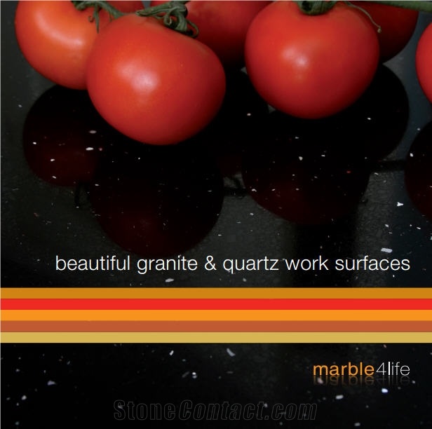Black Starlight Quartz Stone Countertop
