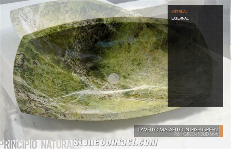 Irish Green Marble Solid Sink