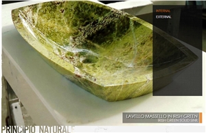 Irish Green Marble Solid Sink