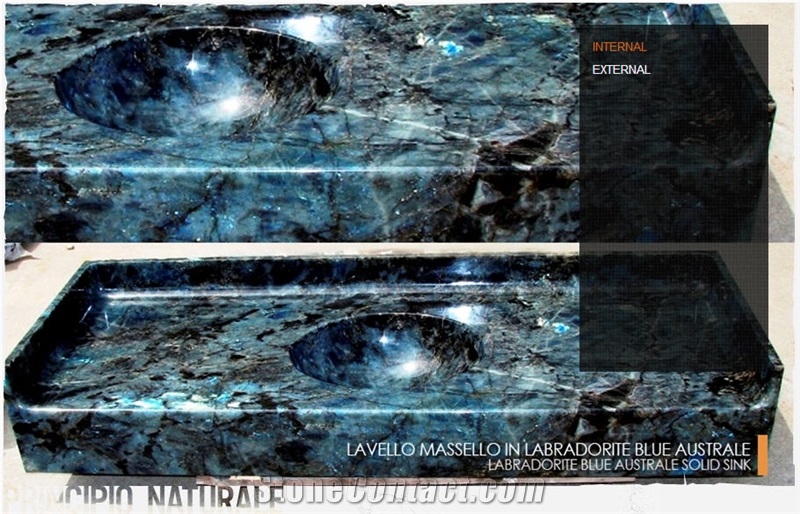 Labradorite Blue Australe Solid Sink