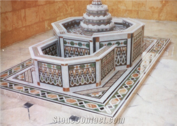 Waterjet Inlay Arabic Line Fountains