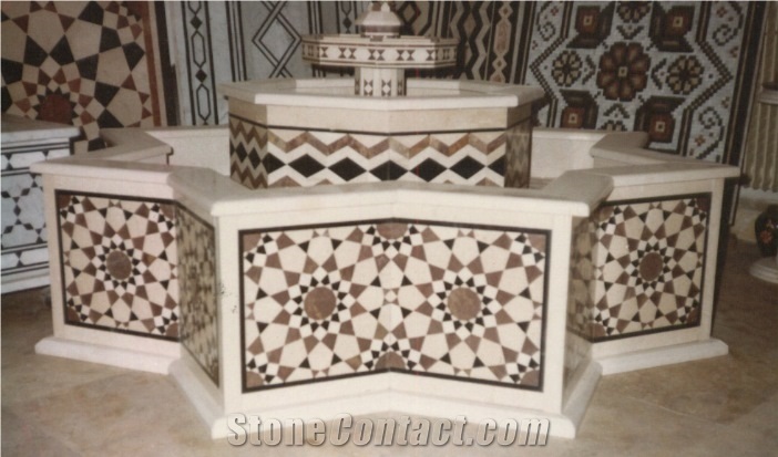 Waterjet Inlay Arabic Line Fountains