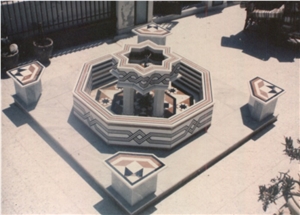 Waterjet Inlay Arabic Line Fountains