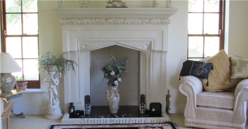 Westwood Bath Stone Carved Fireplace, Westwood Bath Stone Limestone Fireplaces