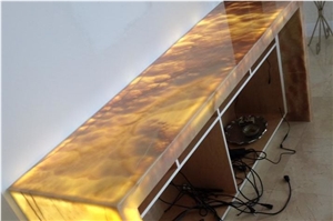 Translucent Onyx Stone Work Top, Yellow Onyx Work Tops