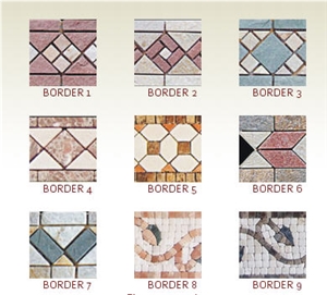 Mosaic Border Wall and Floor Tiles