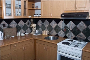 Absolute Black Granite and Juparana India Granite Kitchen Backsplash Absolute Black Granite and Juparana India Granite Kitchen Backsplash