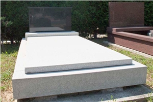 Silver Crystal White Granite Monument