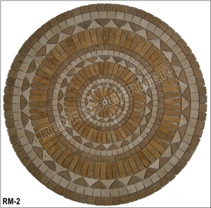 Travertine Mix Mosaic Medallion