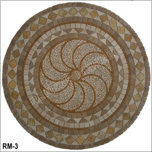 Travertine Mix Mosaic Medallion