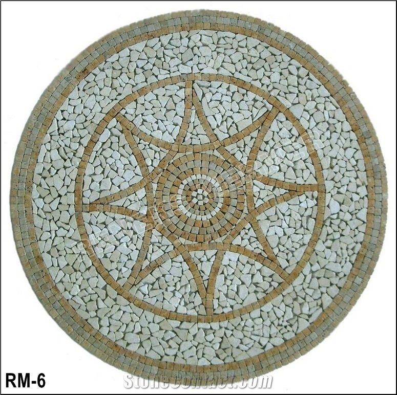 Travertine Mix Mosaic Medallion