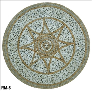 Travertine Mix Mosaic Medallion