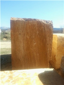 Golden Travertine(Yellow Travertine,Giallo Travertine,Amarillo Travertine) Block
