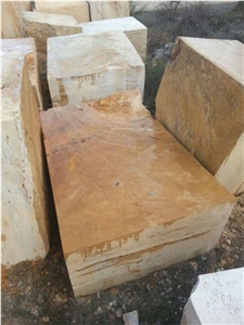 Golden Travertine(Yellow Travertine,Giallo Travertine,Amarillo Travertine) Block