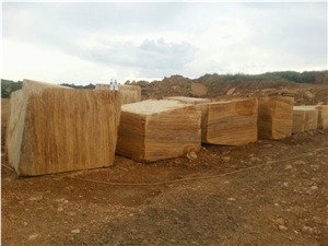 Yellow (Golden,Amarillo,Giallo) Travertine Blocks, Slabs, Tiles, Antea Yellow Travertine Block