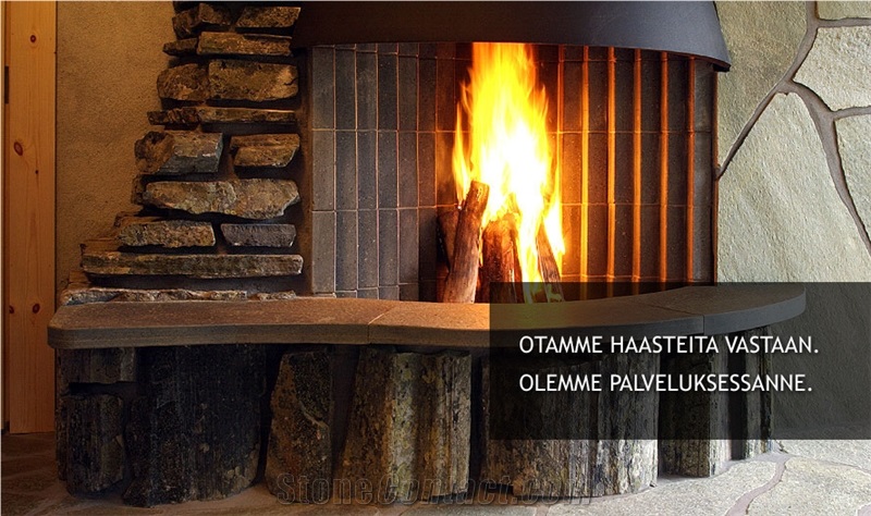 Nilsiae Quartzite Fireplace Design