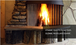 Nilsiae Quartzite Fireplace Design